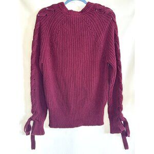Time and Tru Knit Sweater - Burgundy - Size Large